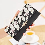 Women's Flower Print Long Wallet Phone Purse