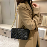 Quilted Shoulder Purse Chain Handbag Clutch Bag Leather Ladies Hand Bag