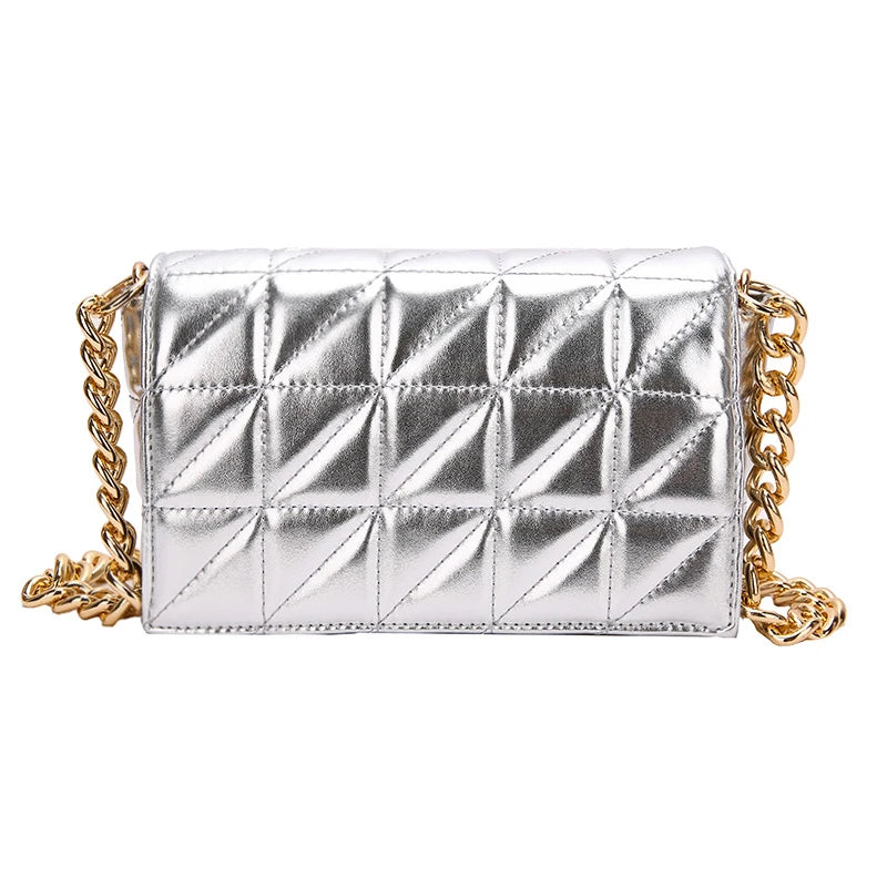 Quilted Shoulder Purse Chain Handbag Clutch Bag Leather Ladies Hand Bag
