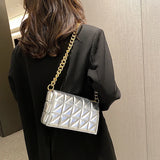 Quilted Shoulder Purse Chain Handbag Clutch Bag Leather Ladies Hand Bag