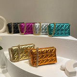 Quilted Shoulder Purse Chain Handbag Clutch Bag Leather Ladies Hand Bag