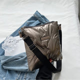 Winter Nylon Crossbody Bag Lady Tote Purse Down Shoulder Bag