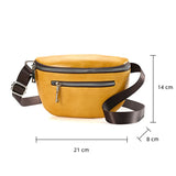 Women's Leather Waist Bag Shoulder Messenger Chest Fanny Pack