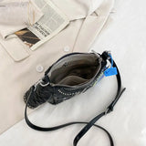 Rivet Shoulder Bag For Women Jacket Handbags Purse Ladies
