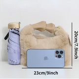 Faux Fur Small Lady Shoulder Crossbody Bag Casual Tote
