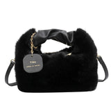 Faux Fur Small Lady Shoulder Crossbody Bag Casual Tote