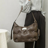 Brands Space Padded Large Tote Bag Women Handbags Nylon Down Cotton Shoulder Bag