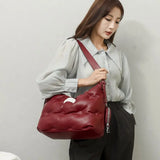Brands Space Padded Large Tote Bag Women Handbags Nylon Down Cotton Shoulder Bag