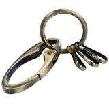 Brass Keychain Men Car Metal Keychains Male Retro Key Ring Waist Hanging