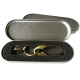 Brass Keychain Men Car Metal Keychains Male Retro Key Ring Waist Hanging