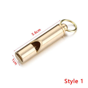 Brass Keychain Whistle Ruler Pendant Jewelry Holders