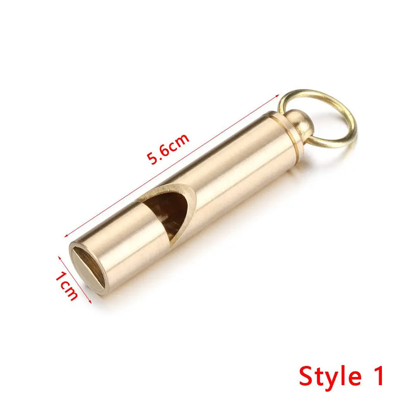 Brass Keychain Whistle Ruler Pendant Jewelry Holders