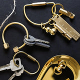 Brass Keychain Whistle Ruler Pendant Jewelry Holders