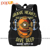 Brave Hearts Dive Deep Diver Backpack Large Capacity Schoolbag