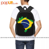 Brazil Flag Backpack Large Capacity Bookbag Portable 3D Printing