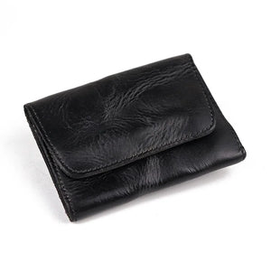 Vintage Leather Wallet Men Women Small Purse Female Portfolio
