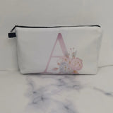 Bridal Party Heat Transfer Flowers Makeup Bag Organizer Cosmetic Pouch Lady