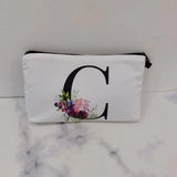 Flower Alphabet Bridesmaid Makeup Bag Cosmetic Gift Women's Bag