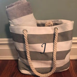 Custom Embroidered Name Beach Tote Bag for Women