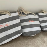 Custom Embroidered Name Beach Tote Bag for Women