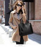 Women's PU Leather Shoulder Bag Casual Messenger Big Capacity Ladies Bag