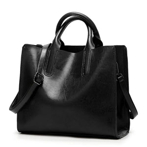 Women's PU Leather Shoulder Bag Casual Messenger Big Capacity Ladies Bag