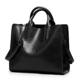 Women's PU Leather Shoulder Bag Casual Messenger Big Capacity Ladies Bag