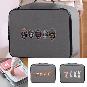 Cartoon Print Travel Document Organizer Waterproof Bag