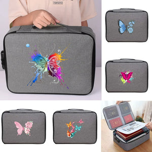 Butterfly Print Waterproof Travel Briefcase Luggage Bag