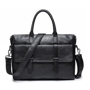 Men Leather Briefcase Bag Business Man Messenger Laptop Shoulder Handbag