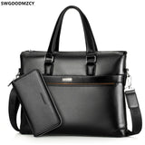 Men Leather Laptop Bag Crossbody Bags for Women Office Briefcase Shoulder