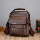 Men's Leather Laptop Briefcase Messenger Bag