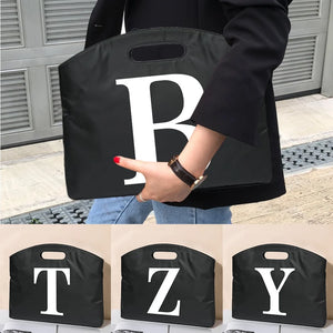 26 Letter Print Laptop Protection Briefcase Office Bag