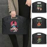 Durable Computer Bag Unisex Briefcase Monster Printing Handbag
