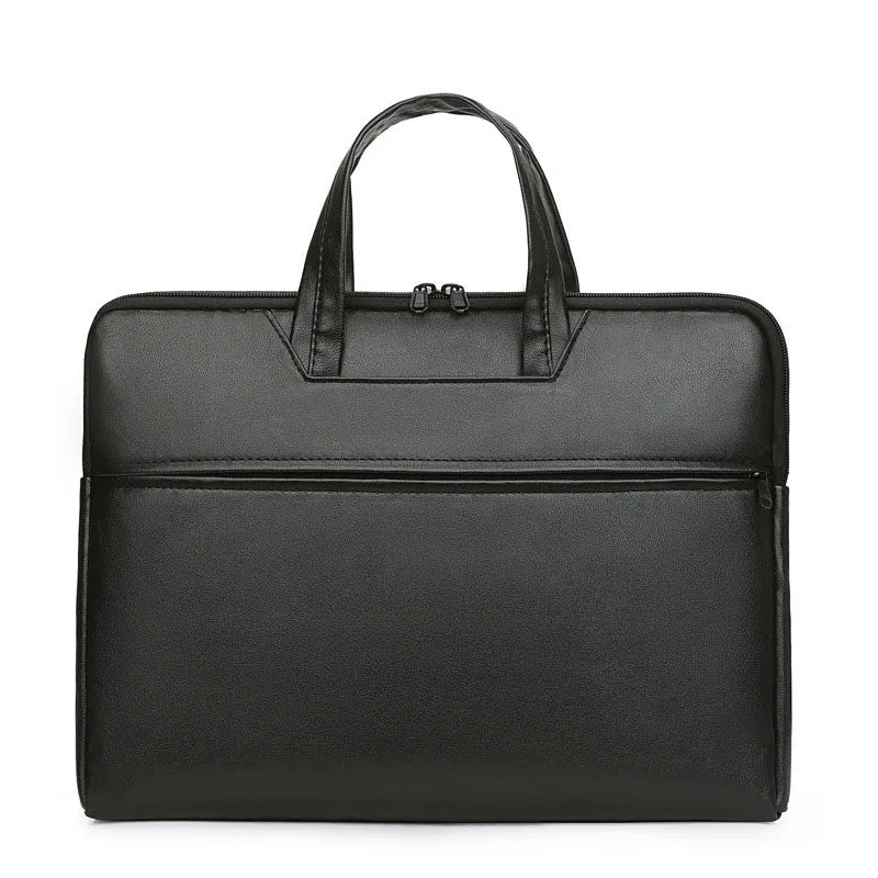 Men Handbag Briefcase PU Leather Laptop Shoulder Bag Business Crossbody