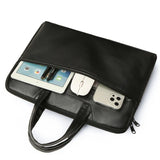Men Handbag Briefcase PU Leather Laptop Shoulder Bag Business Crossbody