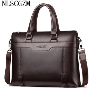 Leather Laptop Bag for Men - Stylish Crossbody Office Bag