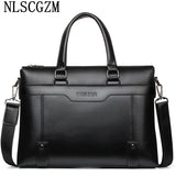 Leather Laptop Bag for Men - Stylish Crossbody Office Bag