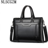 Leather Laptop Bag for Men - Stylish Crossbody Office Bag