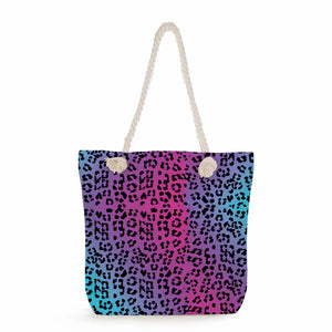 Leopard Handbags Women's Shopping Tote High Capacity Travel Beach Bag