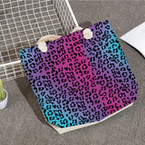 Leopard Handbags Women's Shopping Tote High Capacity Travel Beach Bag