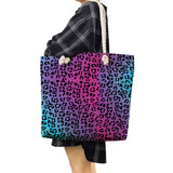 Bright Leopard Tote Bags for Women High Capacity Travel Beach Package