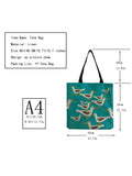 Colorful Pigeon Printed Tote Shoulder Bag Women Eco Reusable Shopper Bag