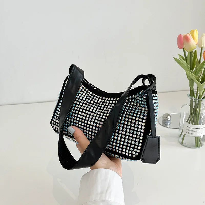 Colorful Diamond Western Small Square Bag for Women