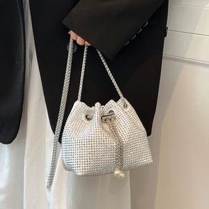 Bright Diamond Mini Chain Bucket Bag Shoulder Crossbody Bags