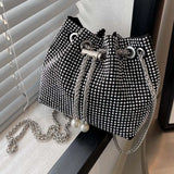 Bright Diamond Shoulder Bag Crossbody Bucket Handbag