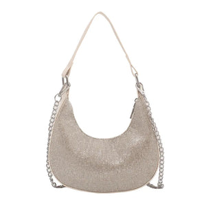 Bright Diamond Underarm Bag Chain Shoulder-straps