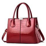 Stone Grain Leather Handbag Large-capacity Single Shoulder Bag