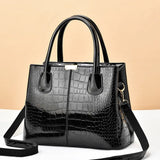 Stone Grain Leather Handbag Large-capacity Single Shoulder Bag