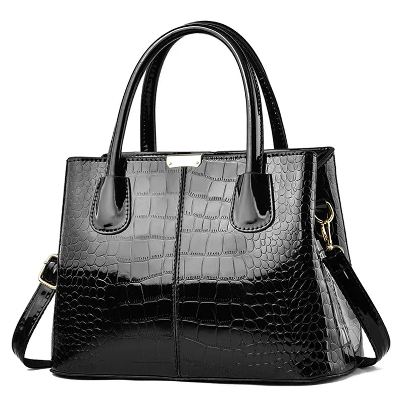 Stone Grain Leather Handbag Large-capacity Single Shoulder Bag